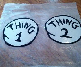 Thing 1 & Thing 2 Vinyl Iron on