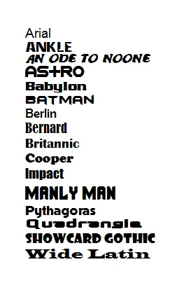 Bold Plain Fonts