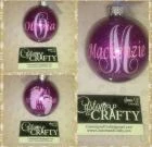 Initial/name Baby’s First Christmas glitter ornament (add date)