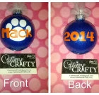 Pet paw & name glitter ornament (add date on back)