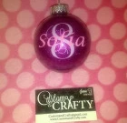 Initial & name glitter ornament (add date on back)