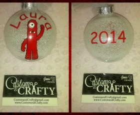 Creature TV inspired glitter ornament (you pick colors)