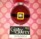 Santa’s belt glitter ornament