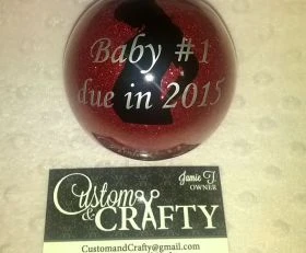 Expecting Glitter Ornament