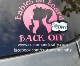 Princess with a gun- Baby/babies on board