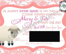 Lamb Baby Shower Invitation