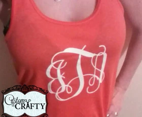 Monogrammed Racer Back Tank Top
