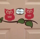 Owls on Branch (Multiple color options)