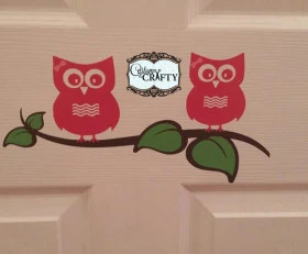 Owls on Branch (Multiple color options)