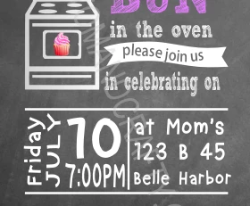Bun in the oven Baby Shower Invitation
