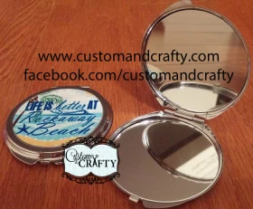 Life is better at Rockaway Beach Compact Mirror- wording can be changed!