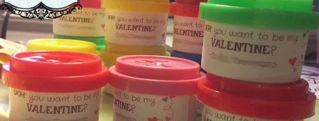 FREE Play Doh Valentine Labels